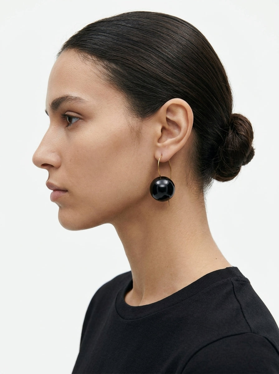 Pendientes Fabrizio Marcantelli Bola Negro