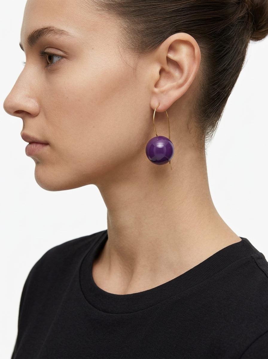 Pendientes Fabrizio Marcantelli Bola Morado