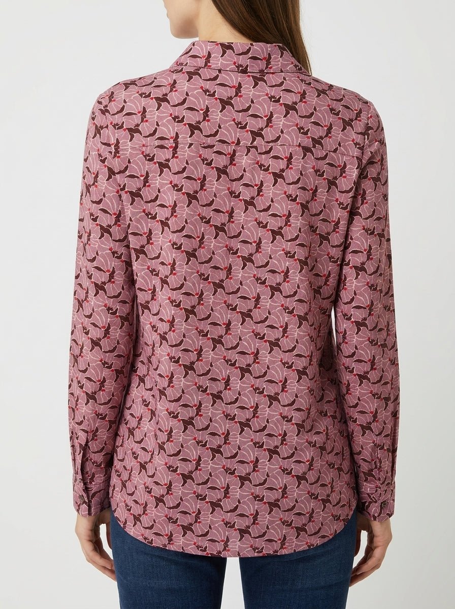Camisa Justmine Punto Flores Lila