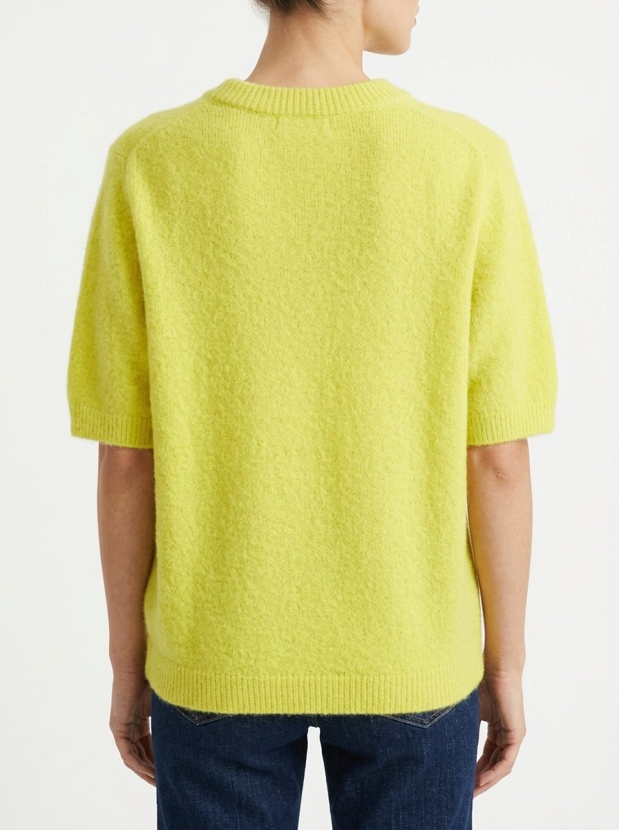 Cardigan Floor Manga Corta Amarillo