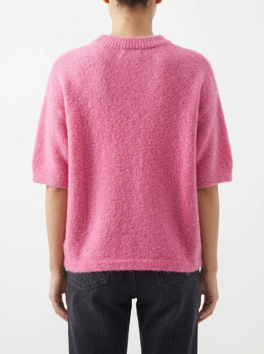 Cardigan Floor Manga Corta Rosa