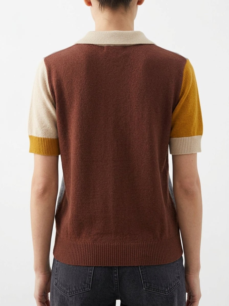 Polo Floor Color Block Marrón