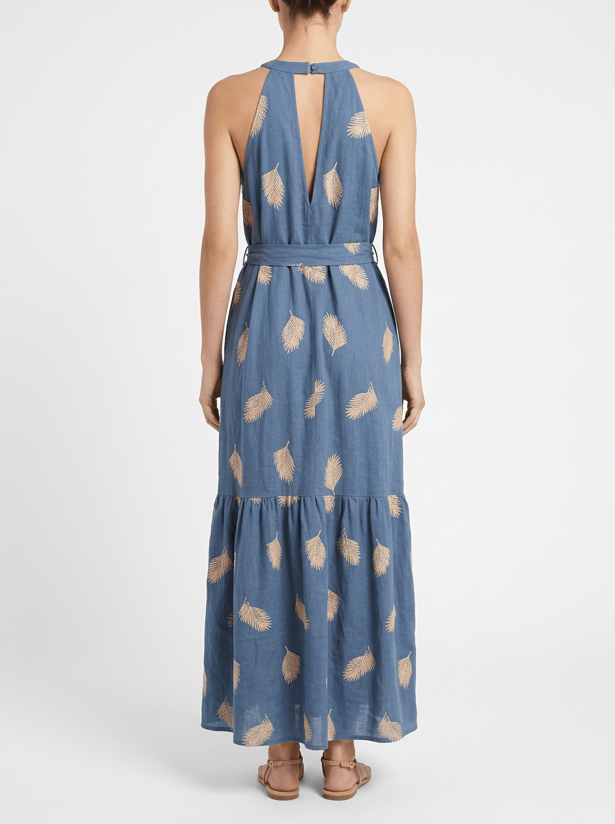 Vestido Paisie Bordado Cielo