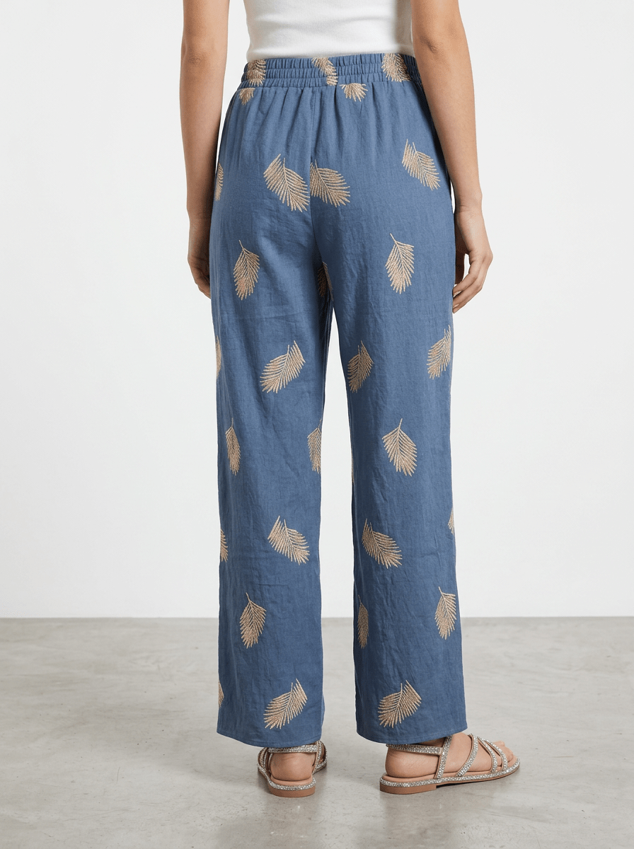 Pantalón Paisie Bordado Cielo