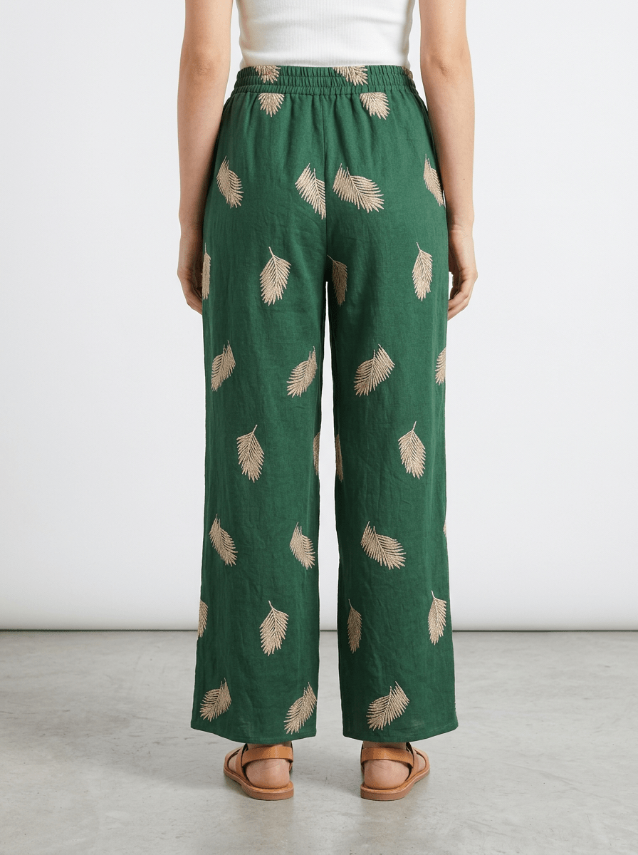 Pantalón Paisie Bordado Verde