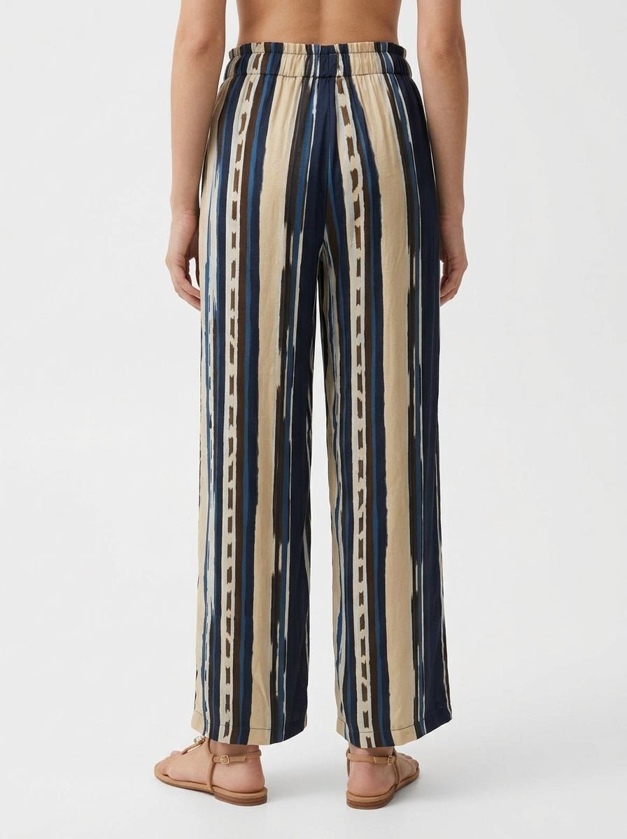 Pantalón Diega Paciano Estampado Rayas Azul