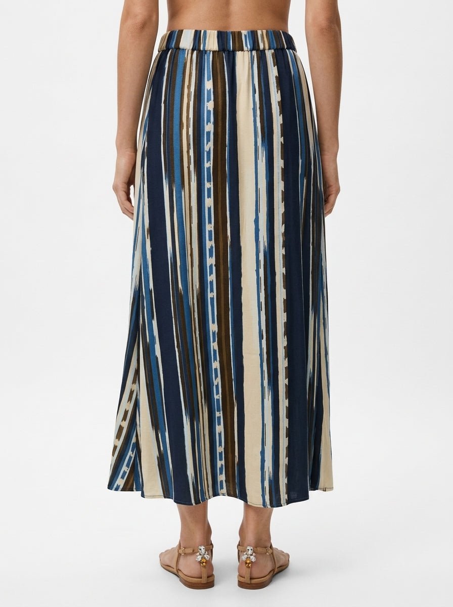 Falda Diega Joko Estampado Rayas Azul