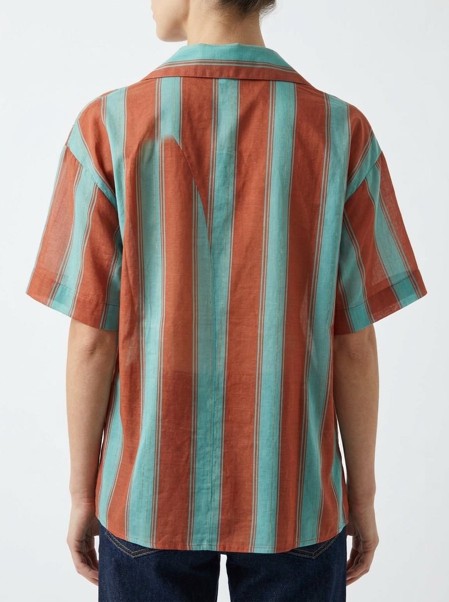 Camisa Diega Tifana Rayas Acqua