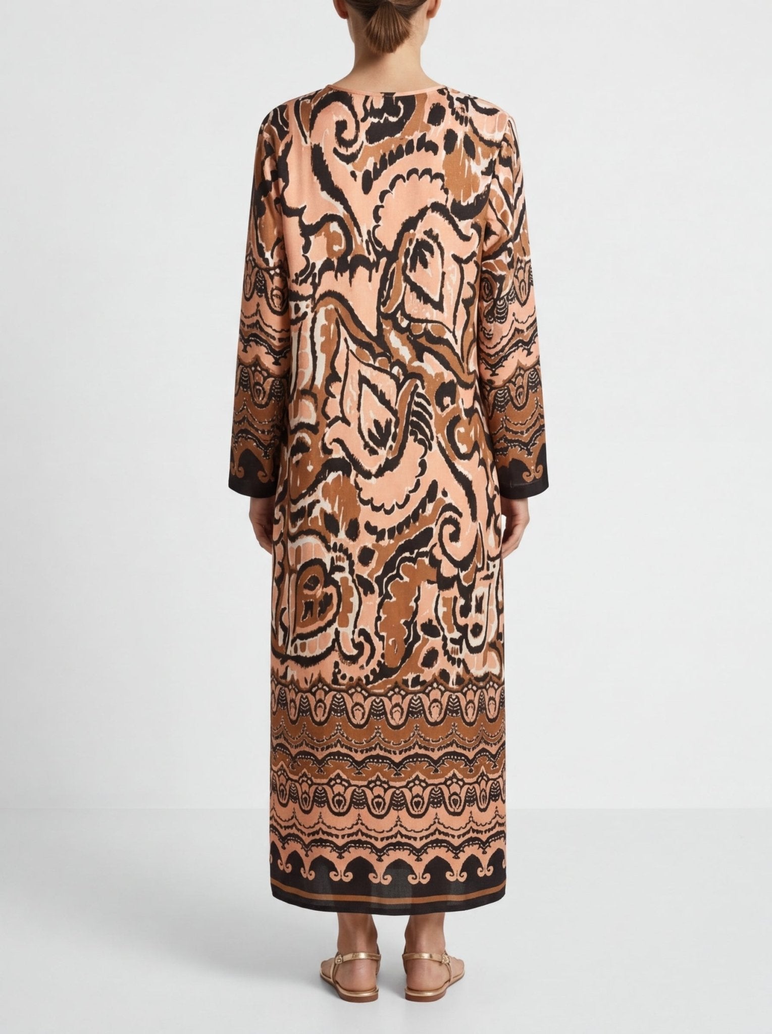 Vestido One Season Llew Maxi Valencia Marrón