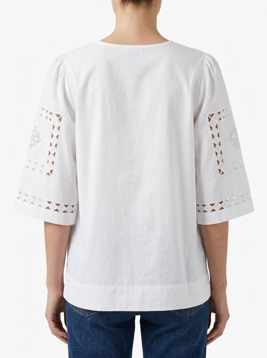 Blusa Rose And Rose Petunia Blanca