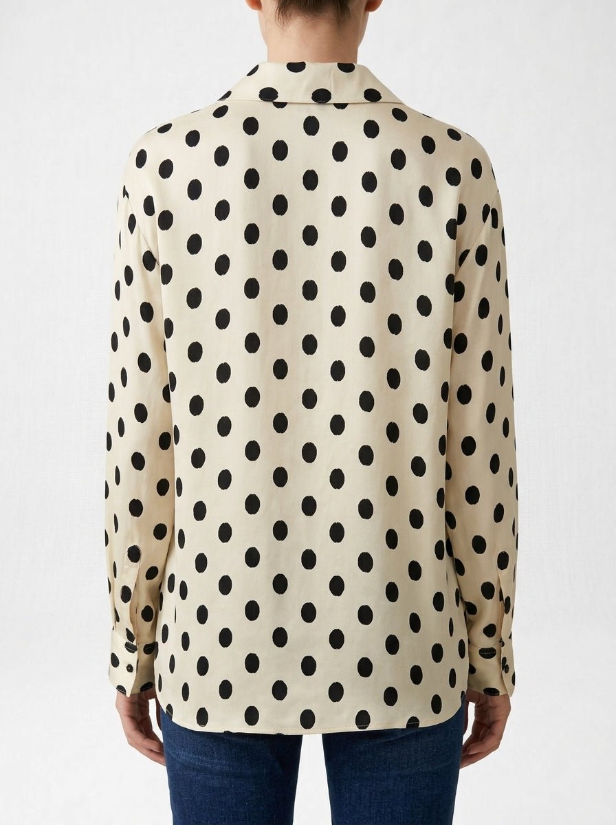 Camisa Diega Cianta Motas Crudo
