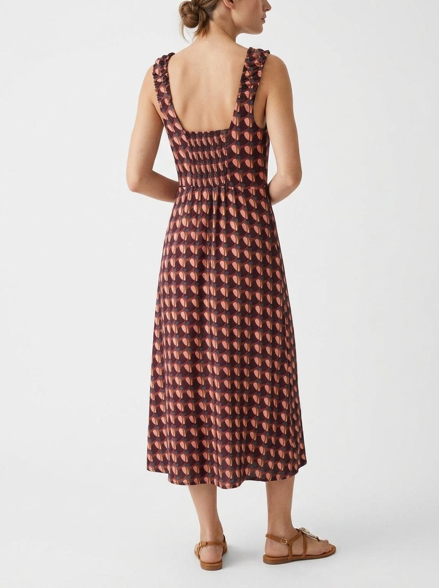Vestido GoodMatch Estampado Circulos Morado