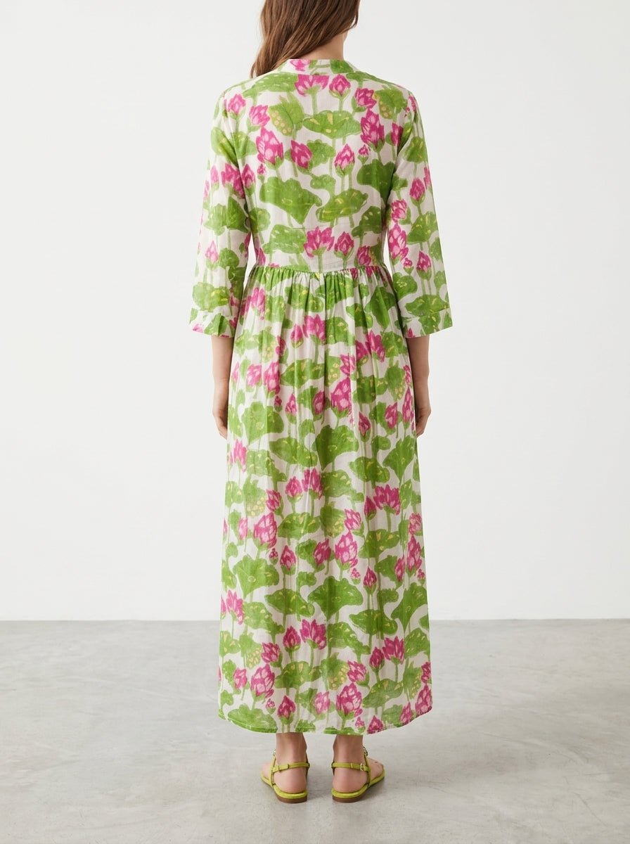 Vestido Xiwikj Flores Rosa