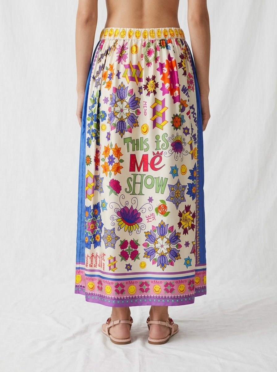 Falda ME369 Midi Vanessa Estampada Flores