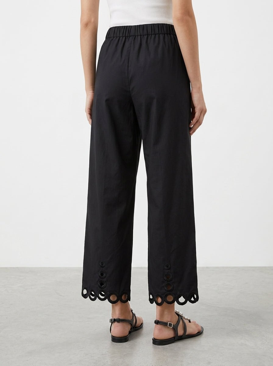 Pantalón Whyci Milano Ancho Calado Negro