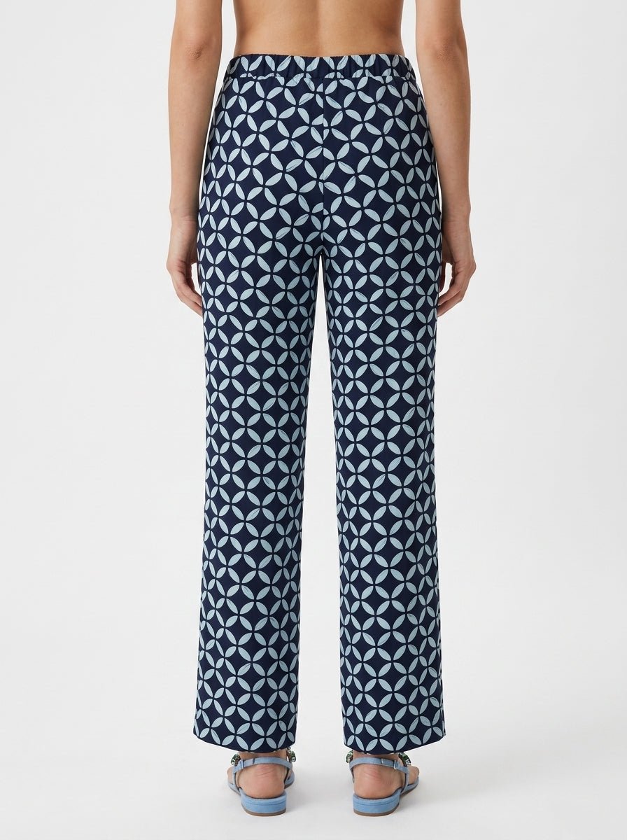 Pantalon Niu Estampado Azules