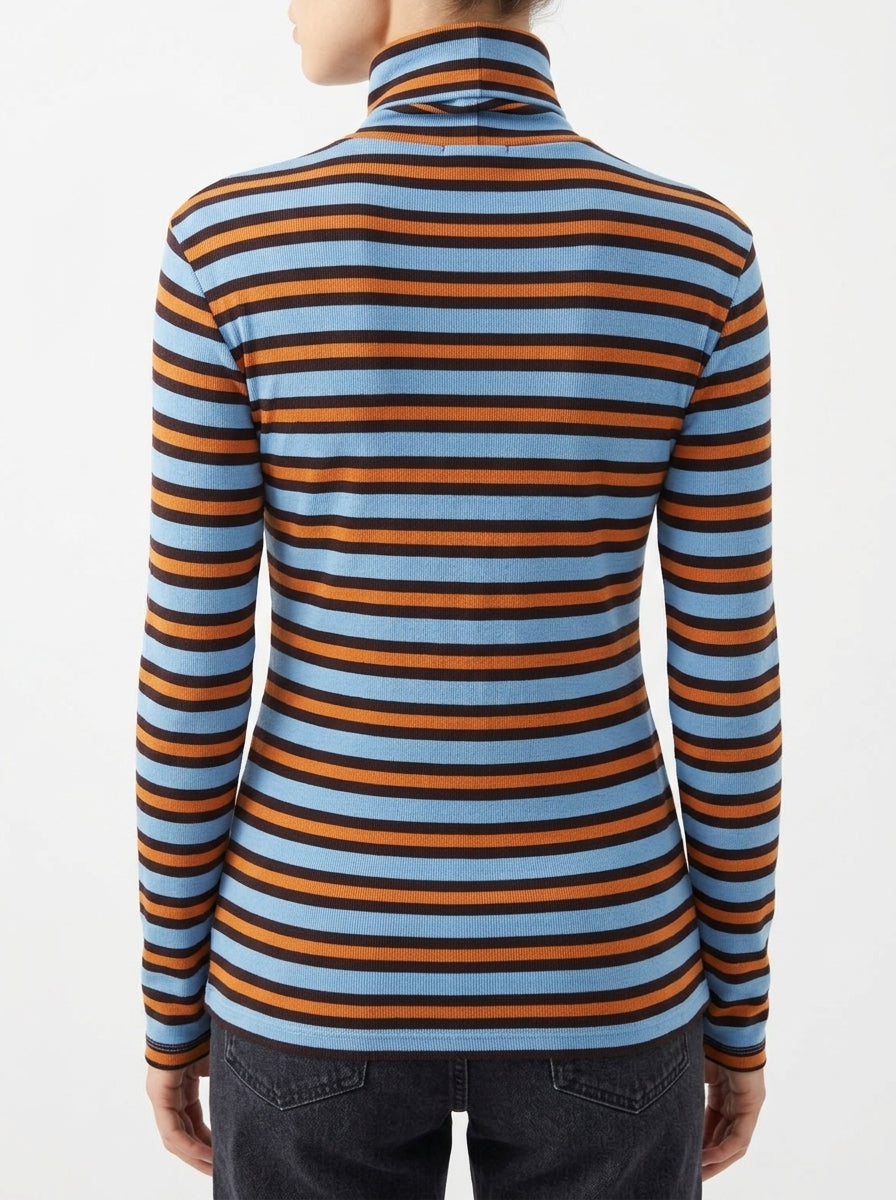 Niu C. High Blue Striped T-shirt