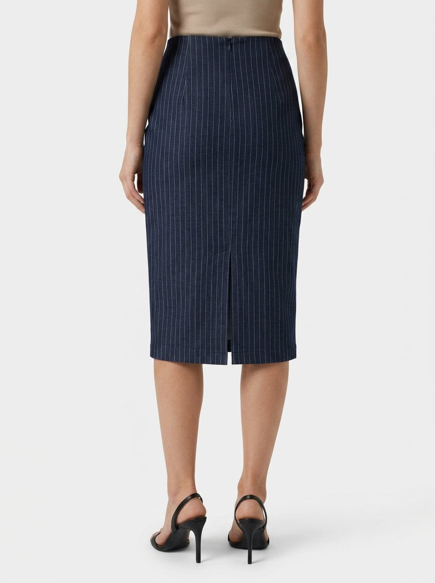 Falda Goodmatch Tubo Raya Diplomatica Azul