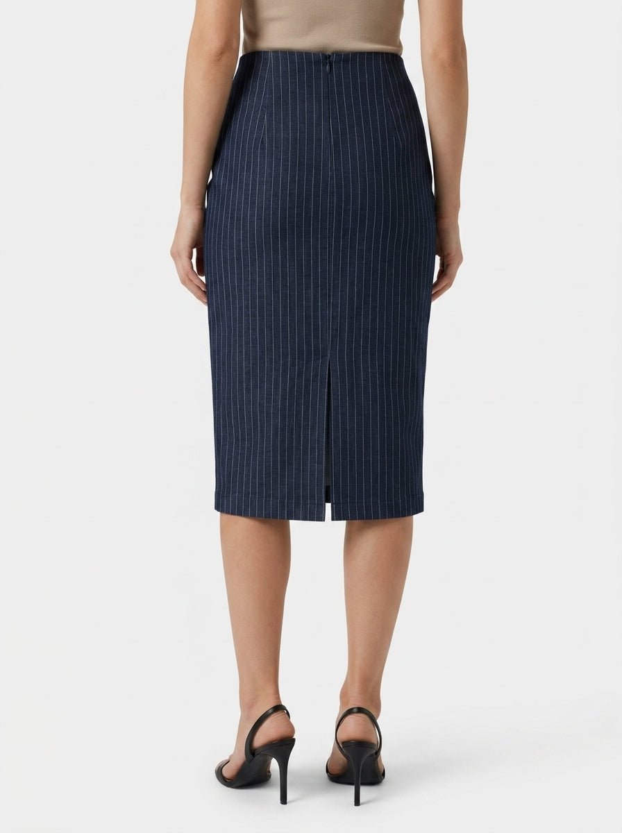 Falda Goodmatch Tubo Raya Diplomatica Azul