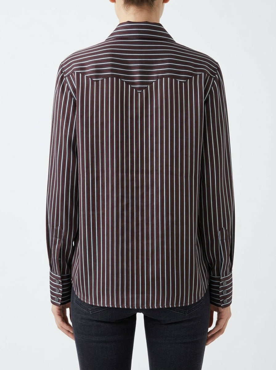 Camisa Diega Costelina Burdeos
