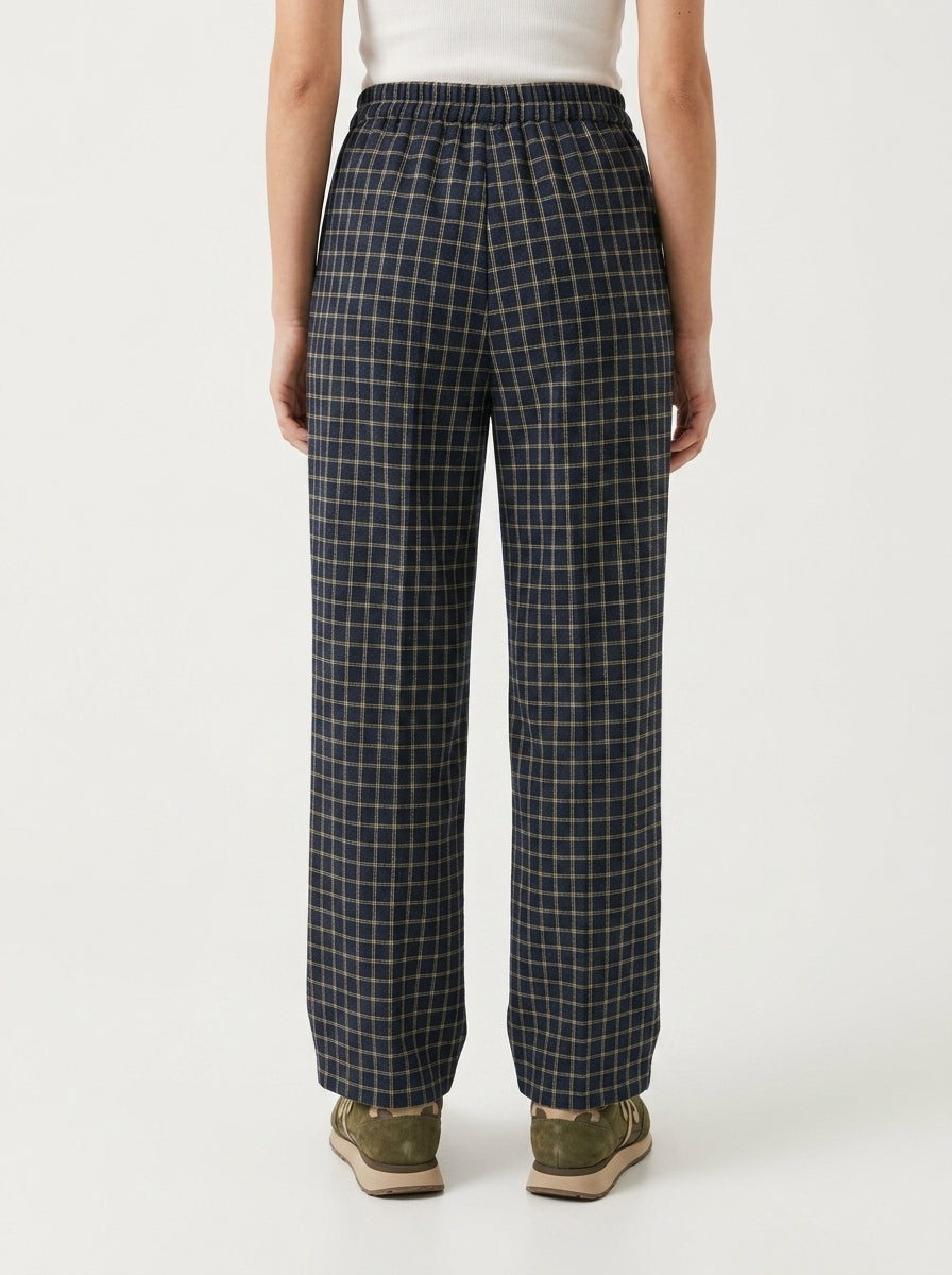 Pantalon Justmine Cuadros Azul