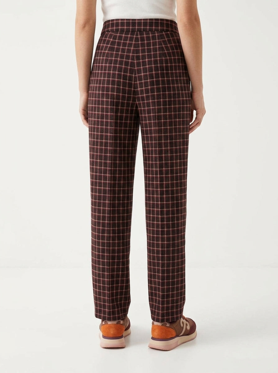 Pantalon Justmine Cuadros Marron