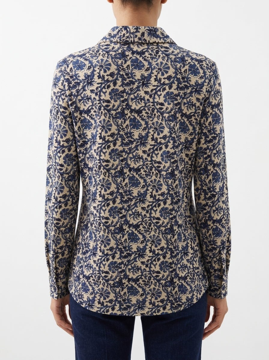 Camisa Whyci Milano Flores Marino