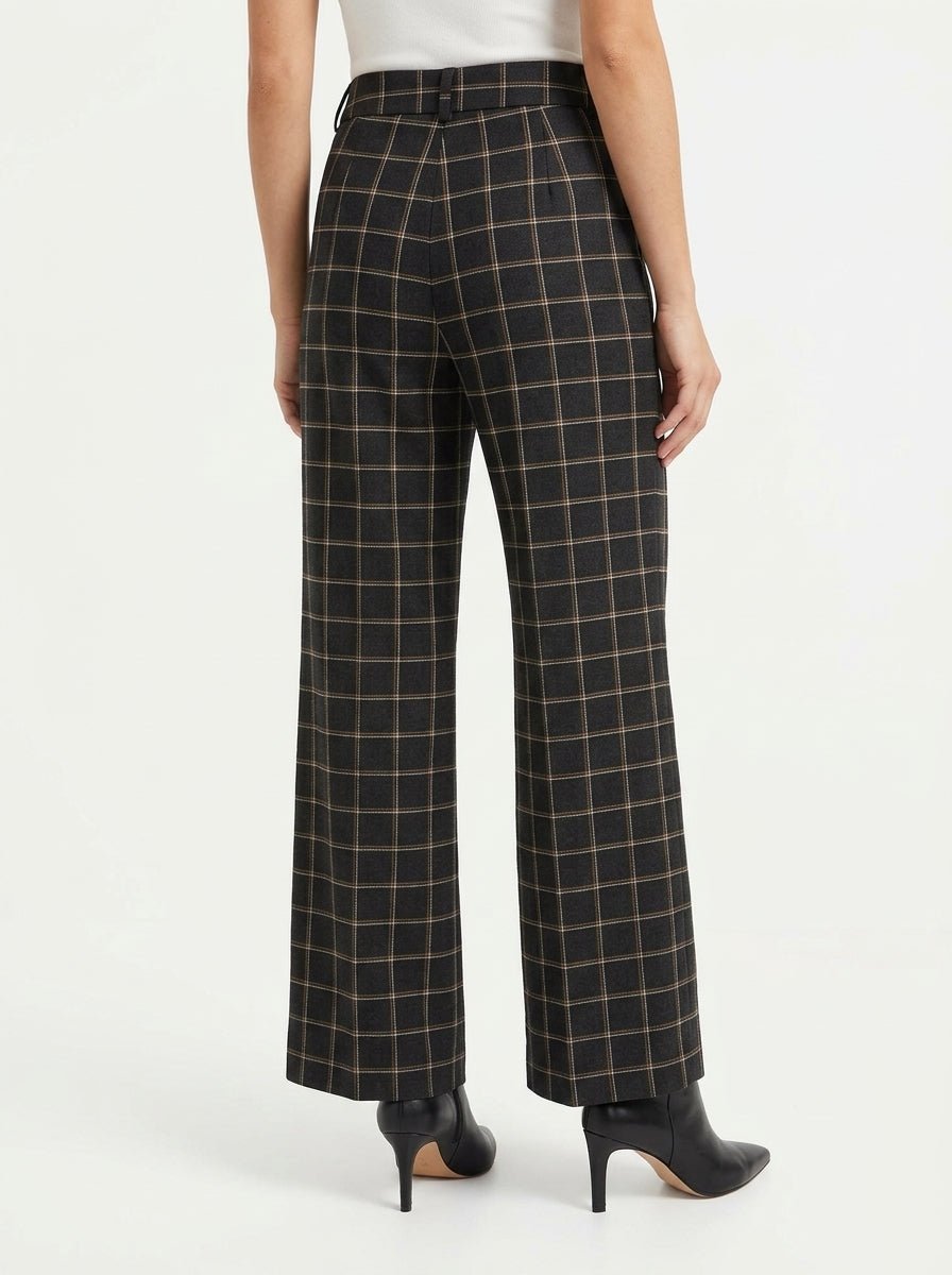 Pantalón Andam Cuadros Negro