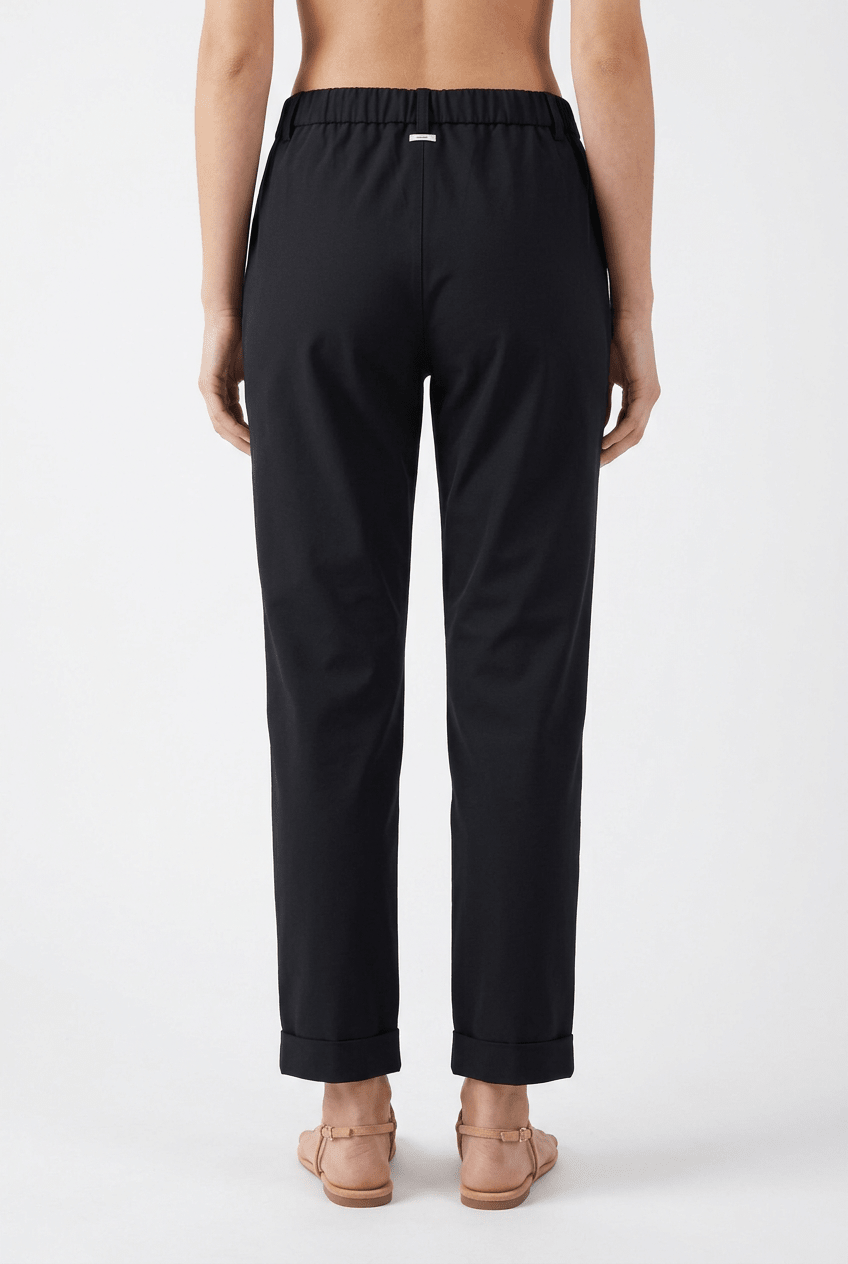 Pantalon Droit Rabattu Andam Noir
