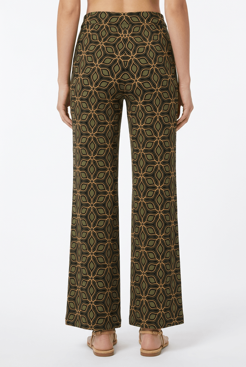 Pantalón Agoefilo Estampado Tropical Verde