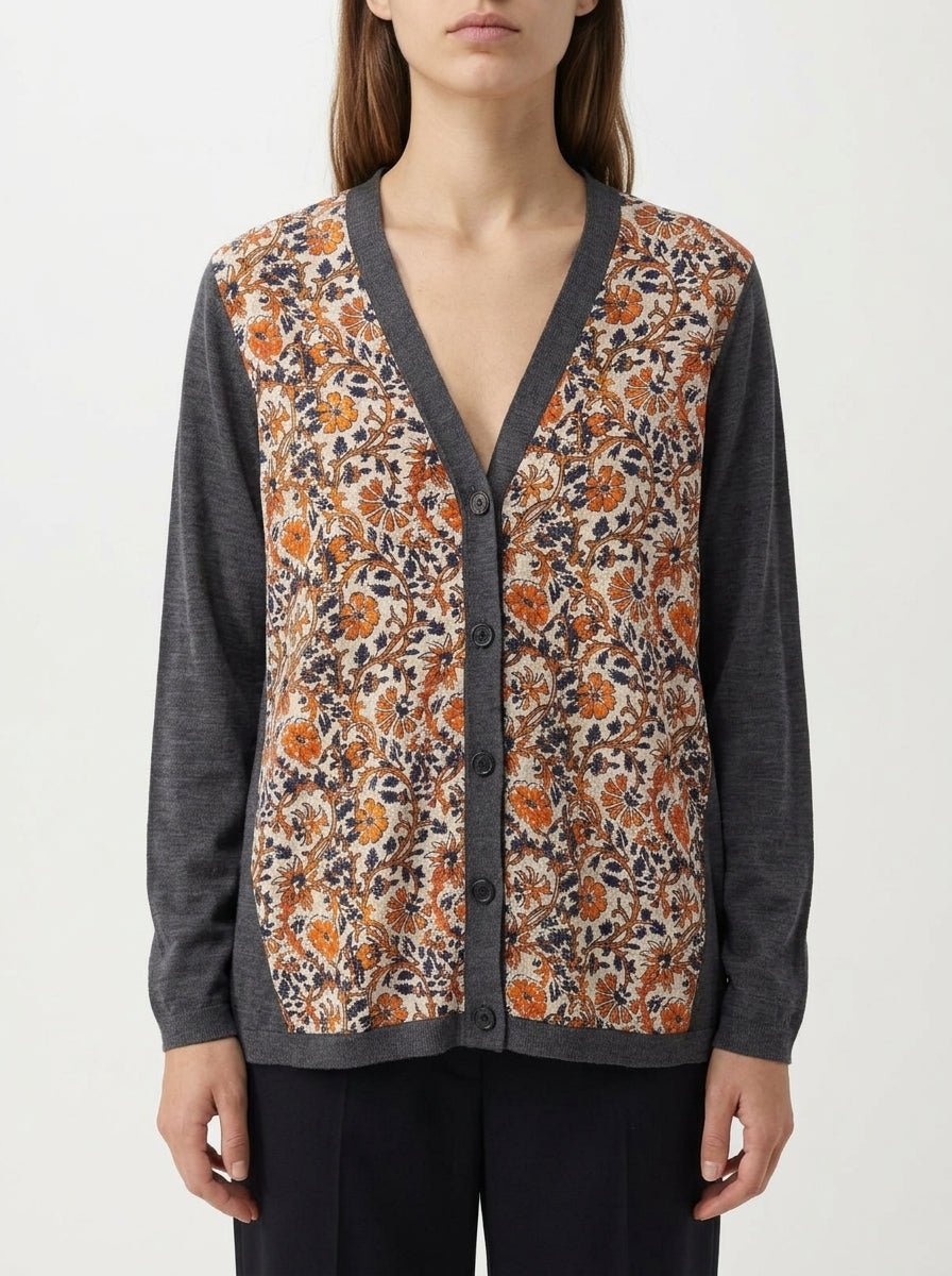 Cardigan Whyci Milano Flores Naranja