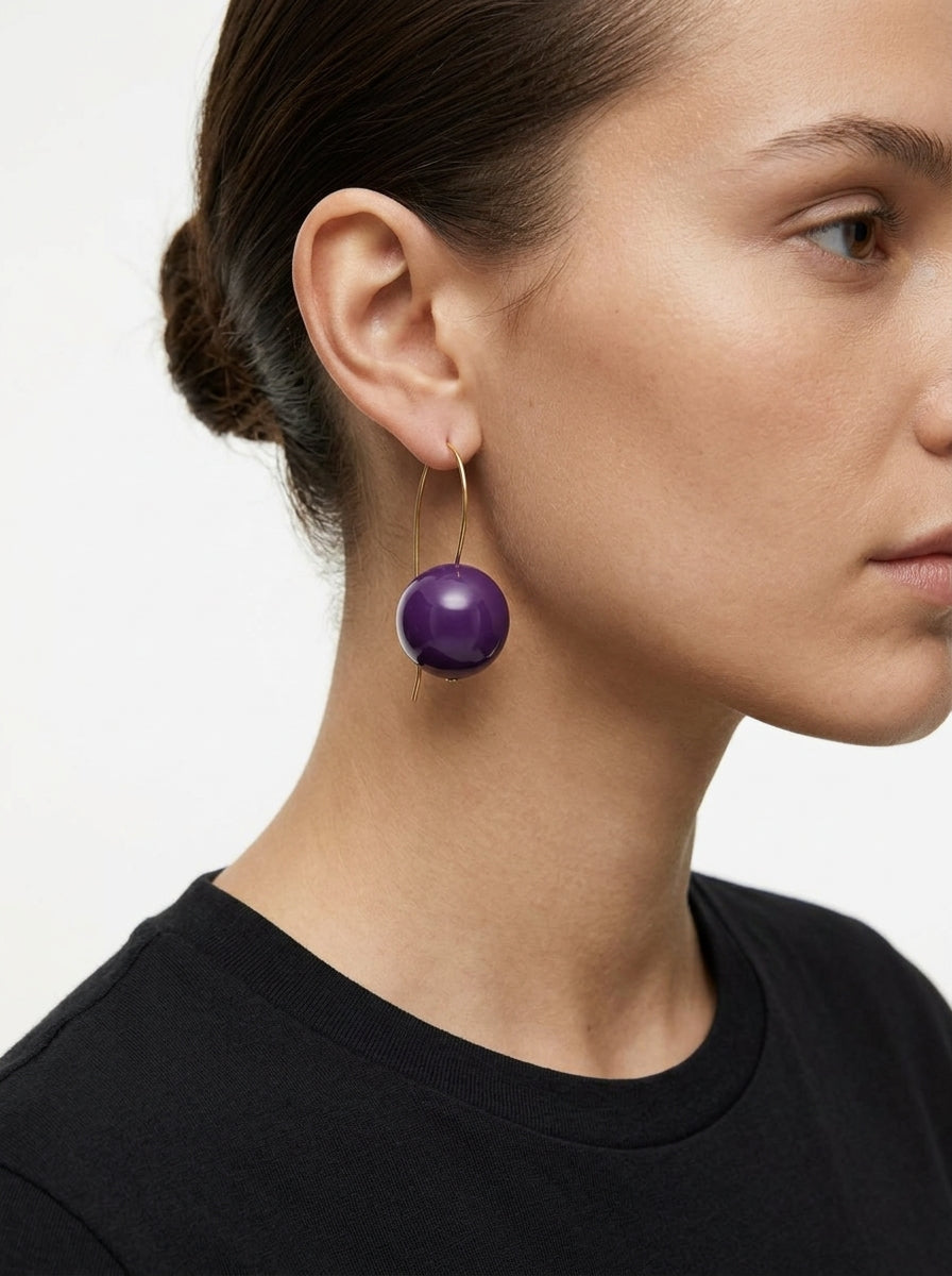 Pendientes Fabrizio Marcantelli Bola Morado