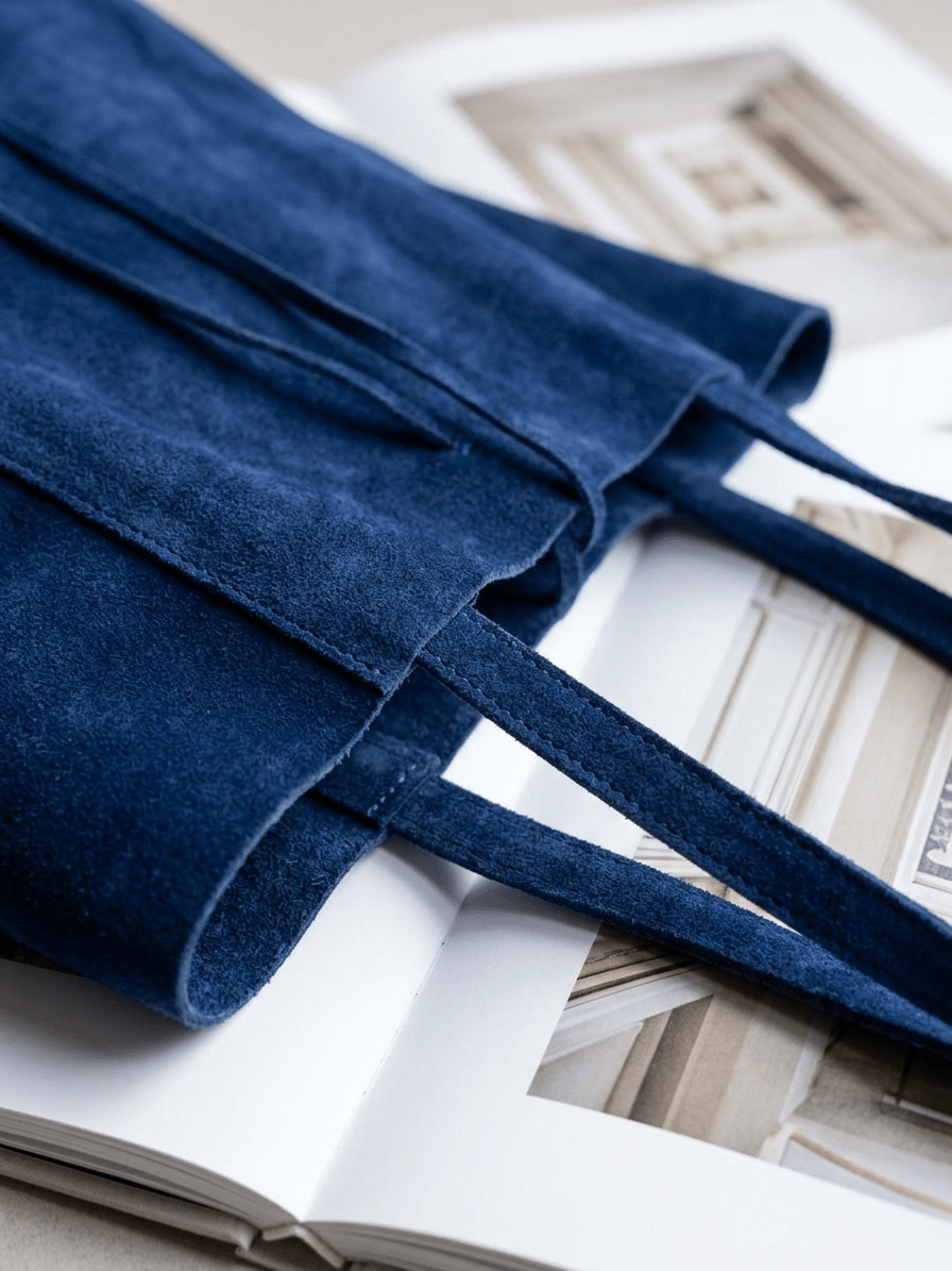 Bolso Maison Fanli Daim Azul Denim