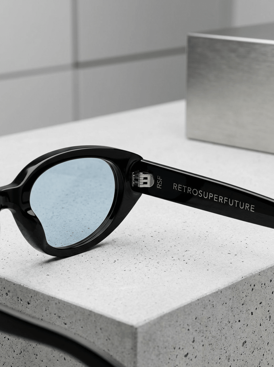 Lunettes de soleil rétro Super Future Vega bleues