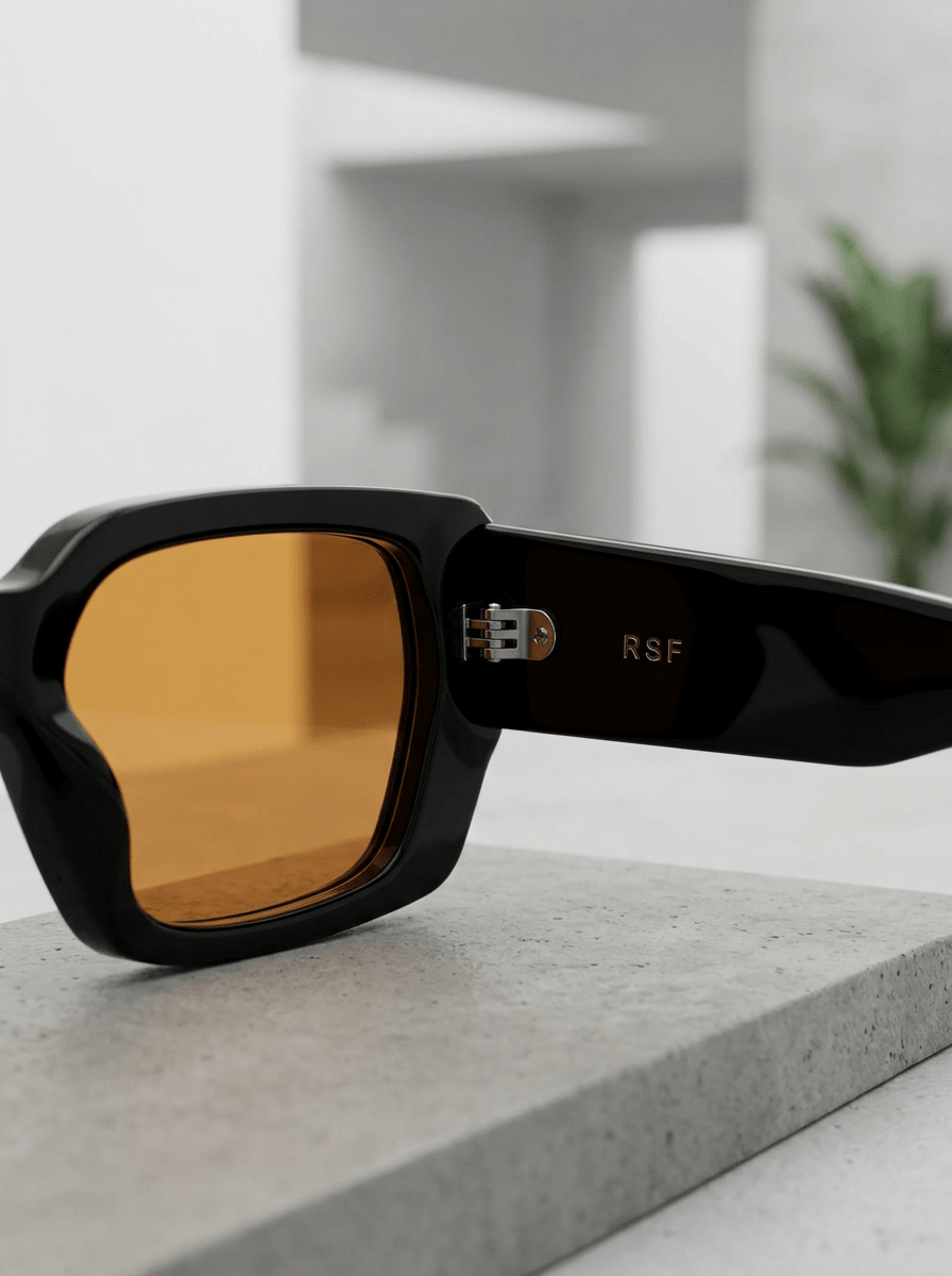 Lunettes de soleil rétro Super Future L'altro Ambre