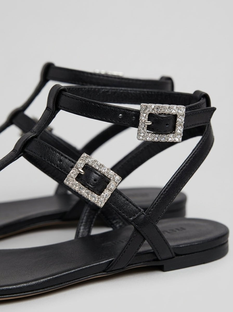 SANDALIA LE CAPPRESI MARINA BLACK STASS