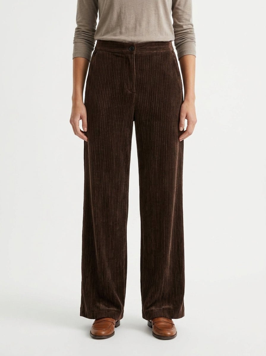 Pantalón AgoeFilo Via Panama Rayas Marrón