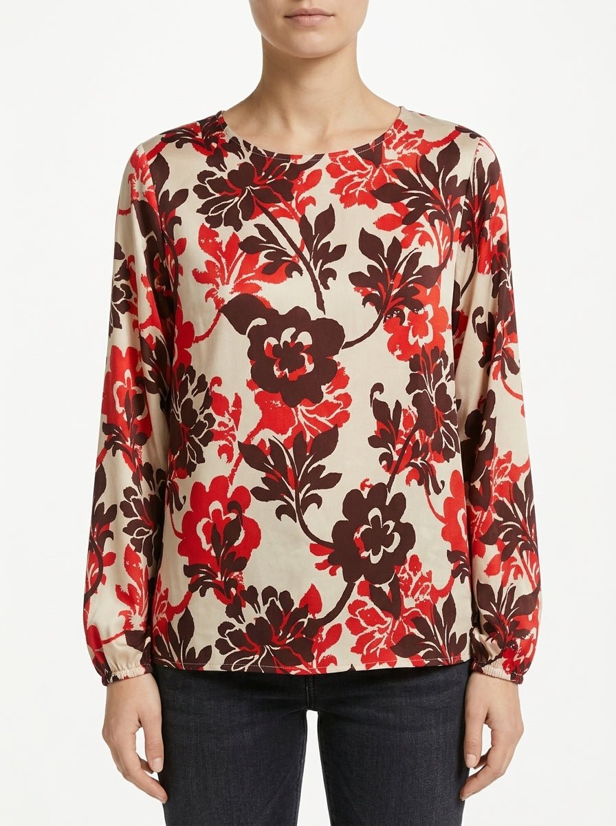 Blusa Justmine Flores Rojo