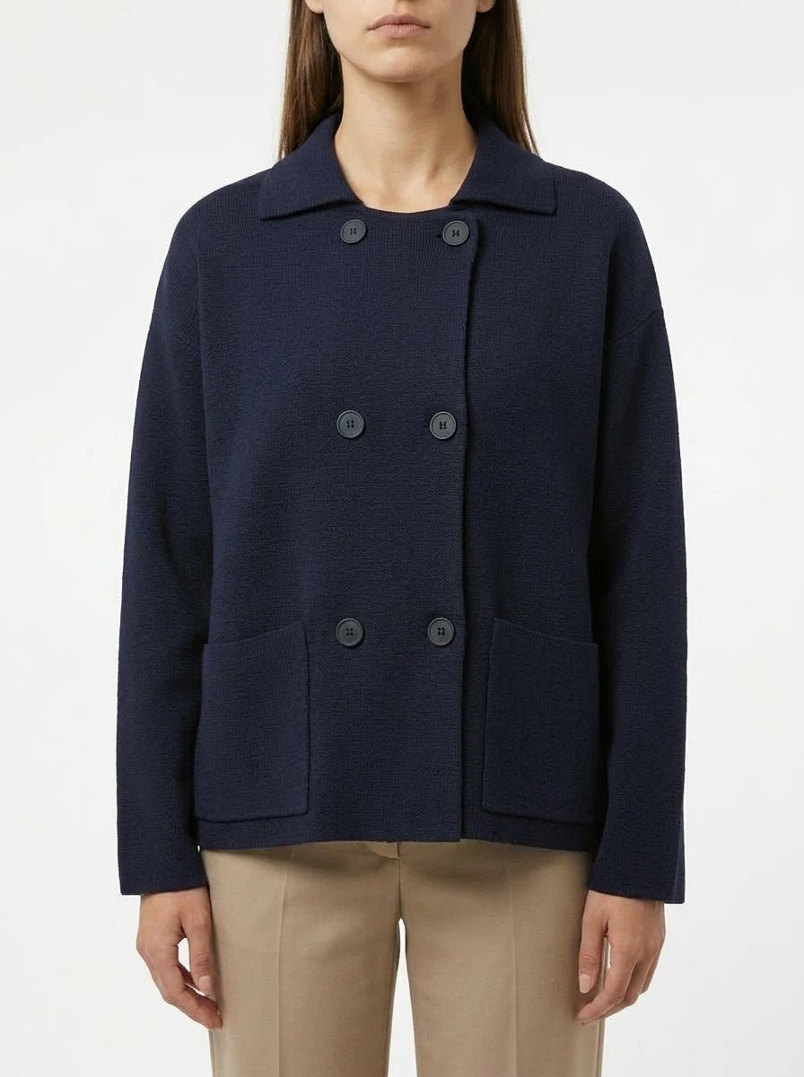 Cardigan Floor Bordado Azul Marino