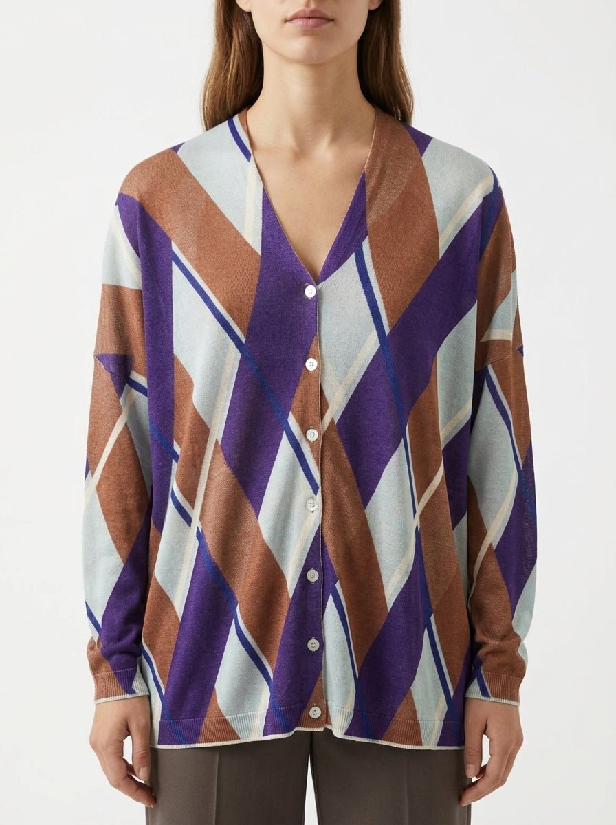 Chaqueta In Bed With You Punto Rombos Morado