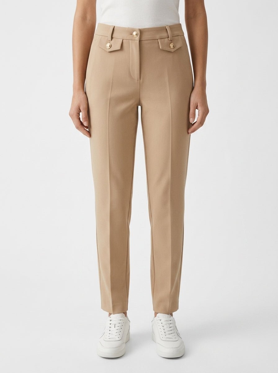Pantalon Cambio Krystal Flap Camel