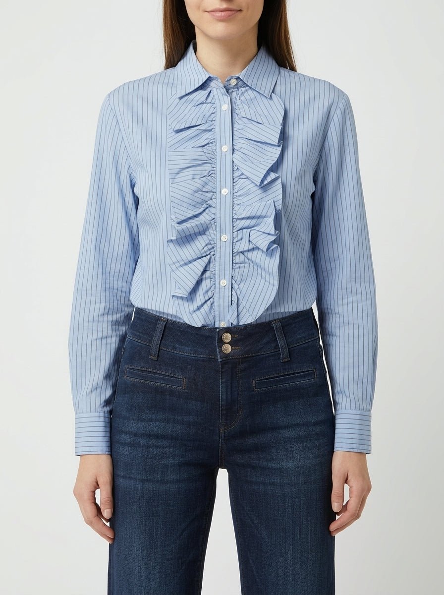 Camisa Diega Cianta Rayas Cielo