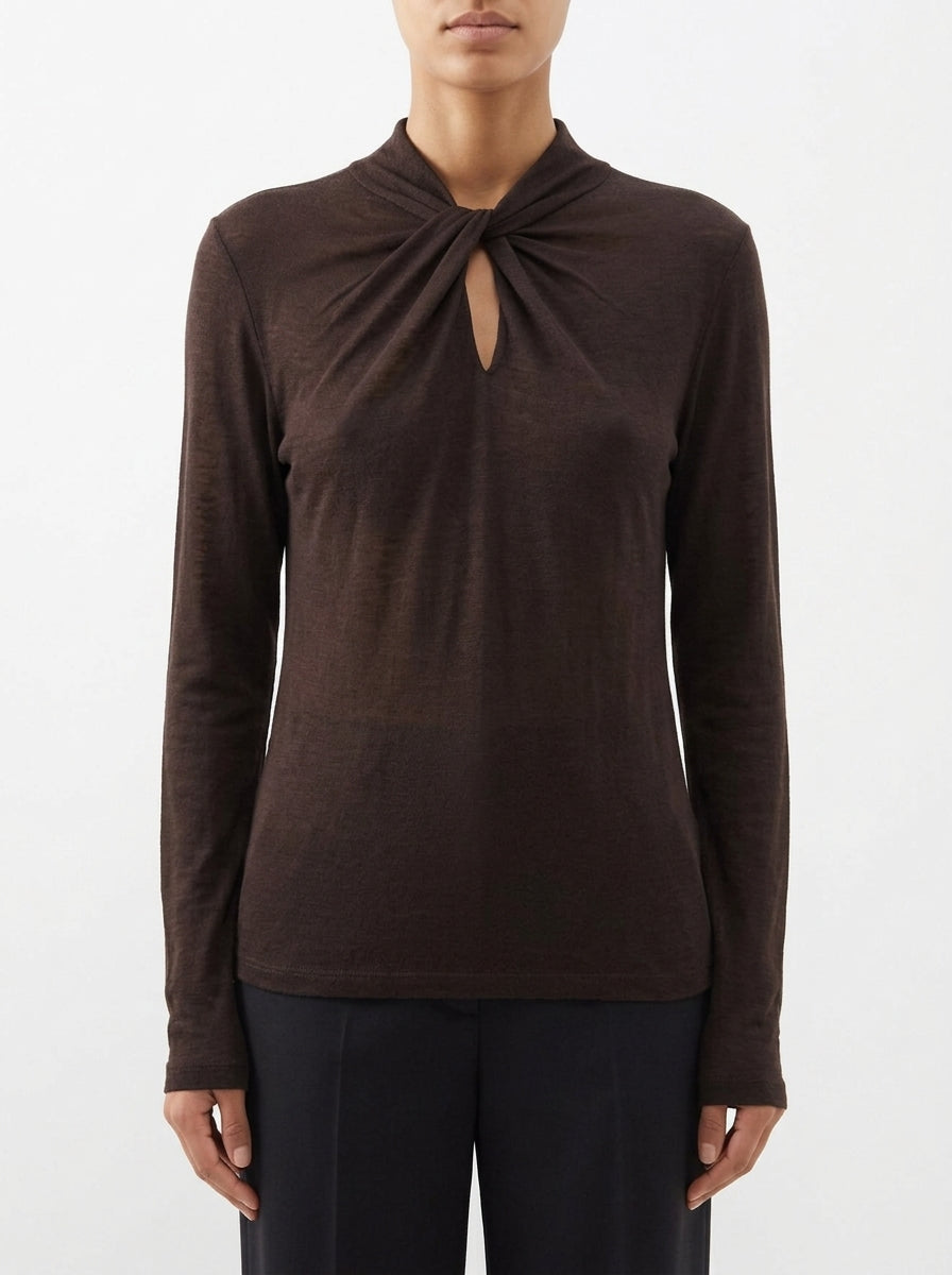 Camiseta Majestic Filatures Nudo Marrón Chocolate