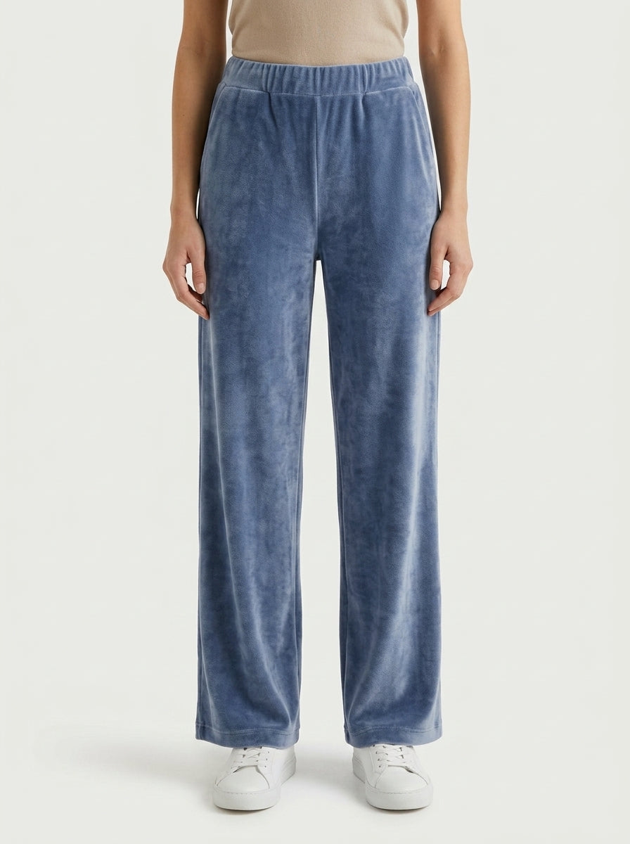 Pantalón Majestic Filatures Terciopelo Azul Claro