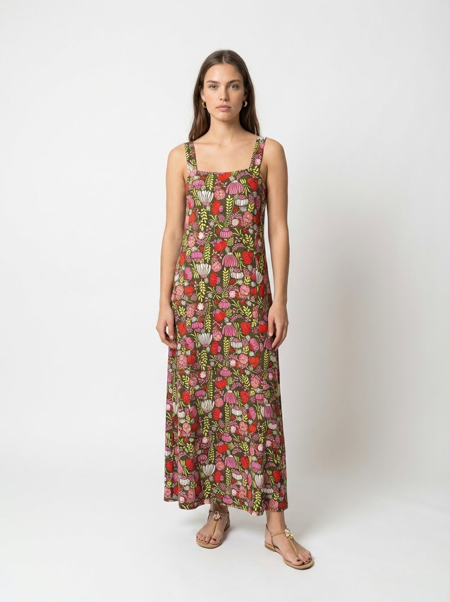 Vestido Justimine Midi Ballon Estampado Flores