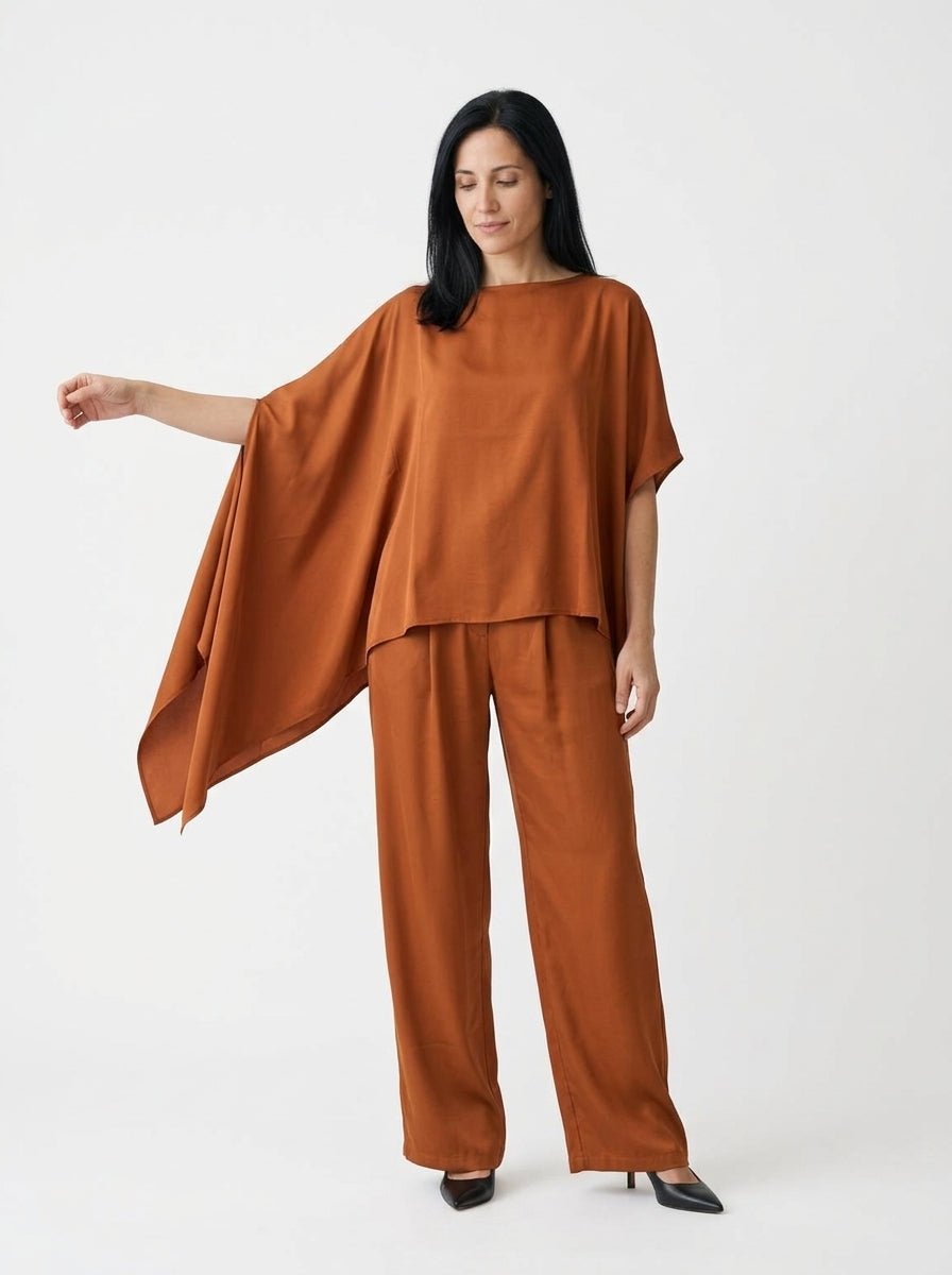 Camisa Poncho Sissi Otto Style Camel