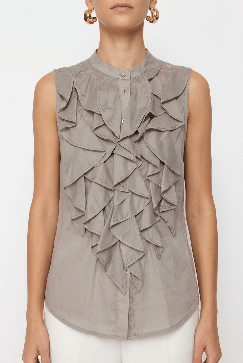 Top Camicetta Snob Volants Beige