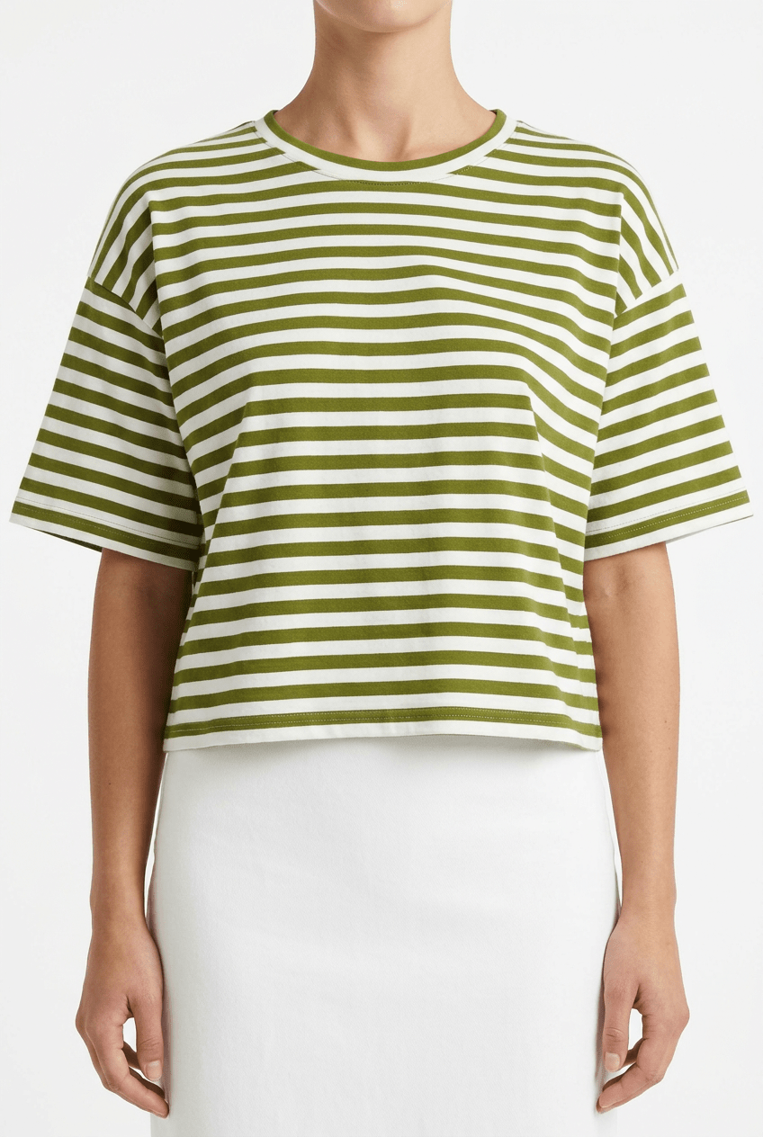 Camiseta Floor Bicolor Pistacho