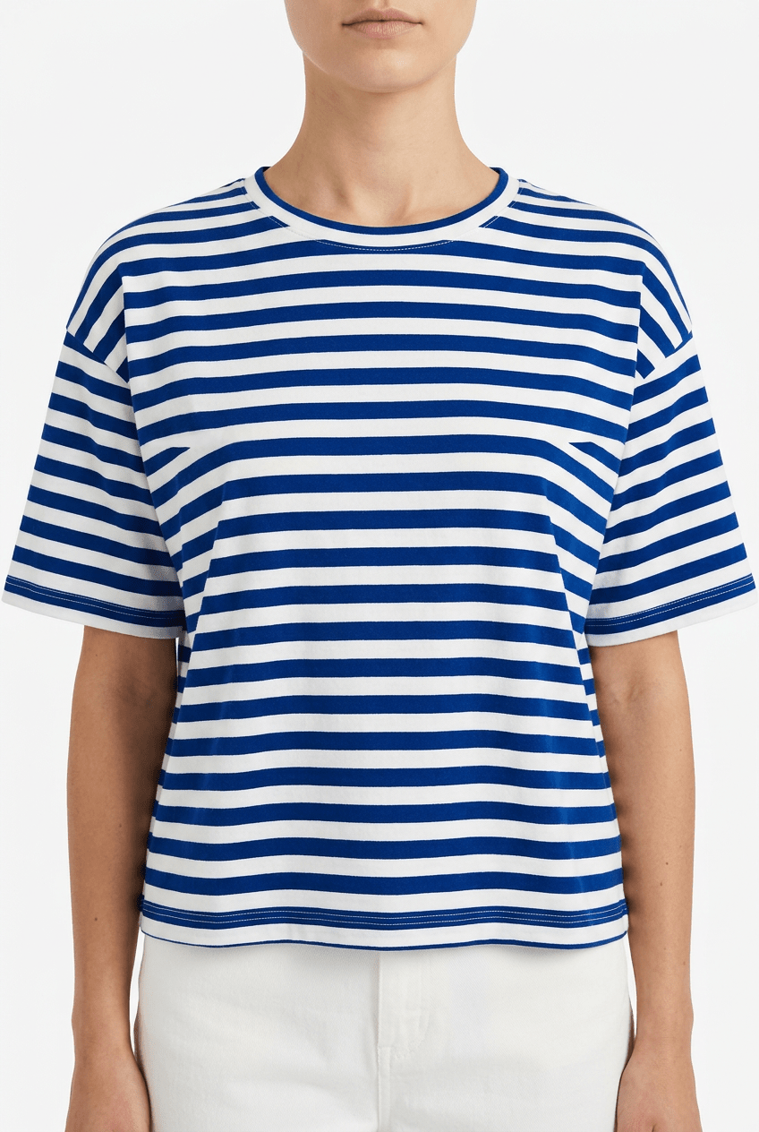 Camiseta Floor Bicolor Azul Blanco