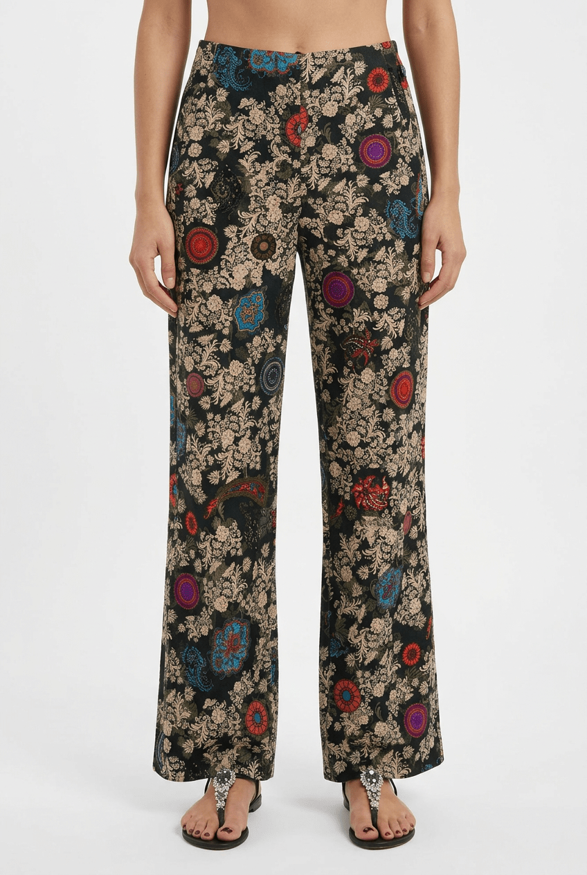 Pantalon Agoefilo Flores Caqui